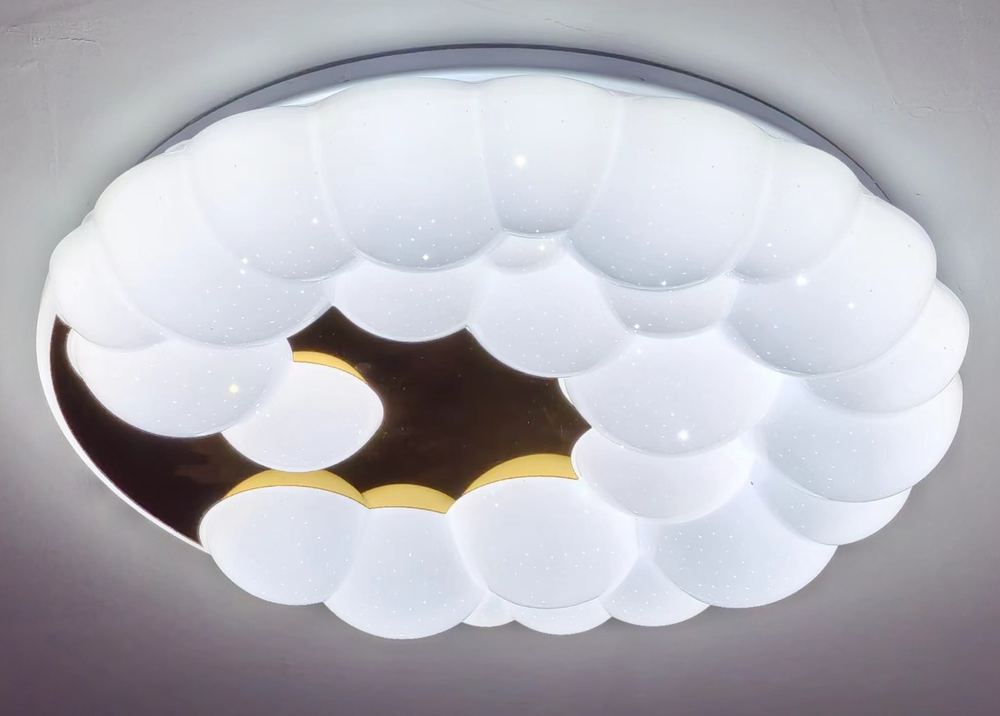 White LED ceiling light with bubble diffuser